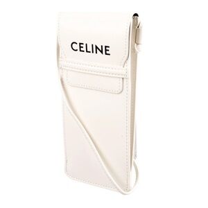 Celine Smooth Calfskin Sunglasses/Phone Pouch White